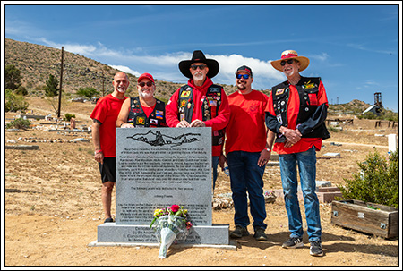 Bedrock Bros with monument
