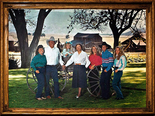 Helen Rankin with her children and granddaughter.